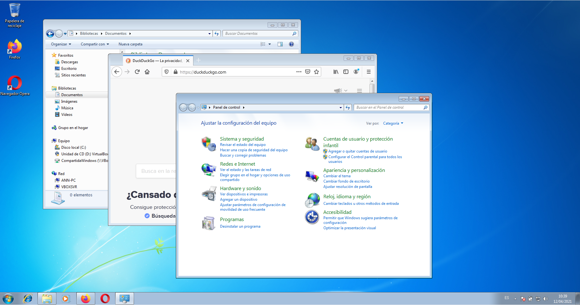 Ventanas Windows 7