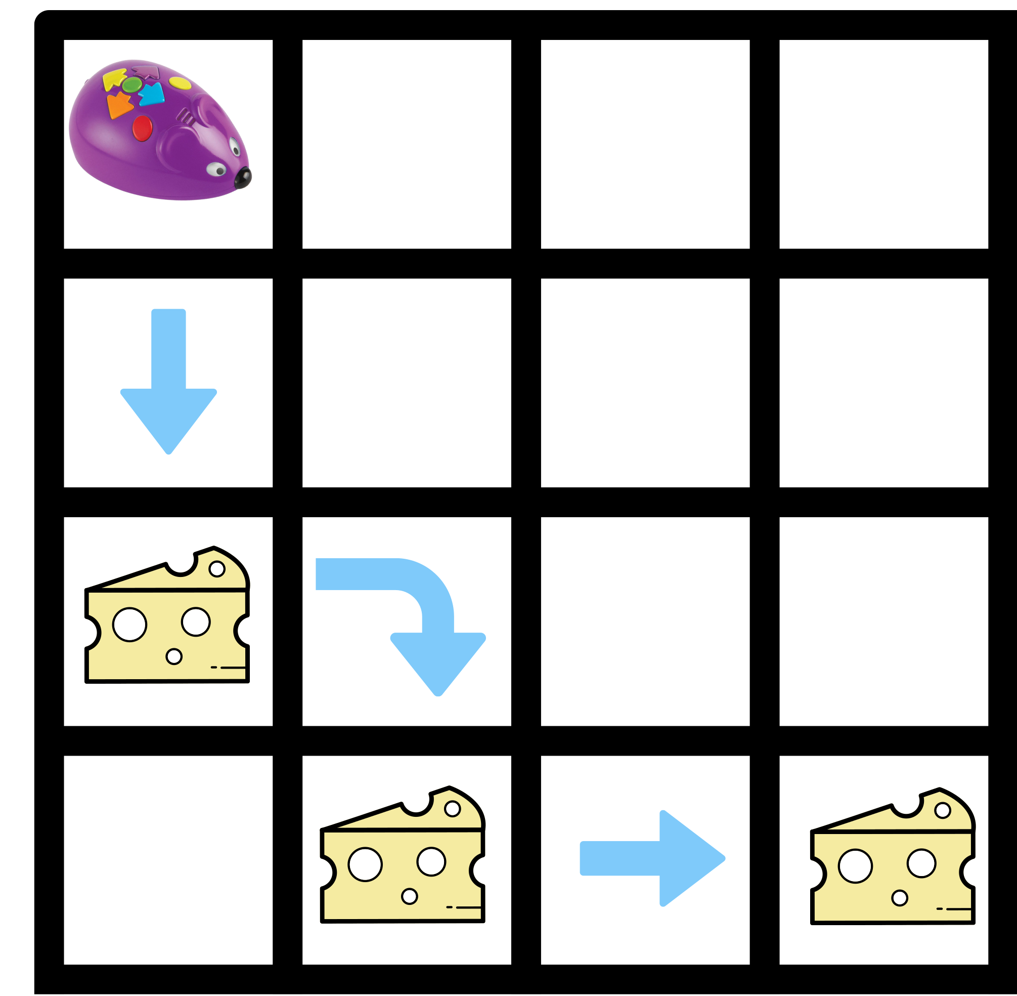 Robot Mouse agafant varis formatges